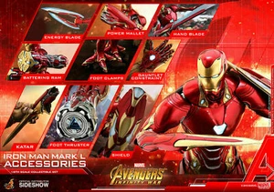 HOT TOYS ACS004 AVENGERS INFINITY WAR 1/6 IRON MAN MARK L 50 SET ACCESSORI - Foto 1 di 12