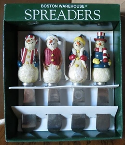 Boston Lager Streuer Faltkunst Schneemänner 4er Set verpackt 1999 - Bild 1 von 11
