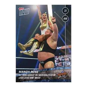 MANDY ROSE W/ OTIS DEFEATS SONYA DEVILLE 2020 TOPPS NOW WWE #46 SUMMERSLAM - Picture 1 of 2