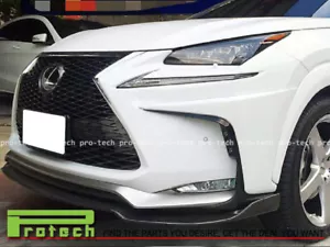 For 2015+ LEXUS NX200t NX300h F-SPORT AI STYLE CARBON FRONT BUMPER ADD-ON LIP - Picture 1 of 2