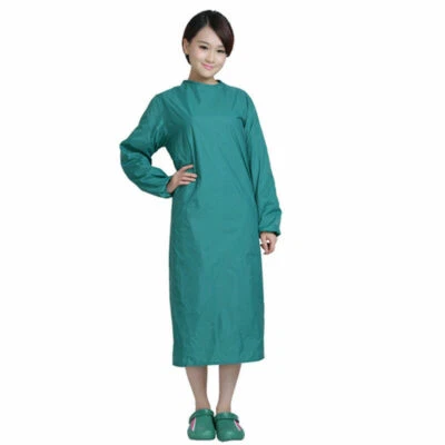 Abrigo largo médico enfermera cirujano aislamiento unisex vestido quirúrgico reutilizable Foto 1 de 4