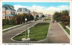 CASAS POSTALES VINTAGE WILDWOOD NJ EN CENTRAL AVE NORTH 1929 81522 R - Imagen 1 de 2