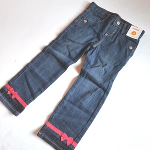 Gymboree sz 4 Purrfectly Fabulous Pink Bow Cuff Jeans NWT - Picture 1 of 3