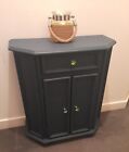 Cabinet Cupboard Blue With Croc Texture Hallway Bespoke Solid Wood Upcycled