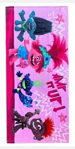 Toalla de playa amplificada Dreamworks Trolls 28x58 100 % algodón - Imagen 1 de 4