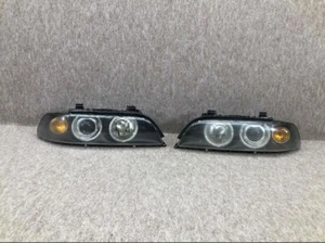 BMW Headlights E39 5 Series Late Model Halogen Left & Right Set with Squid Rings - Bild 1 von 7