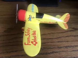 VINTAGE AIRPLANE BANK NIB FARM SAFETY FOR KIDS LIMITED EDITION 1994 RARE HTF - Picture 1 of 12