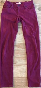 LEVIS 710 Size 12 R Girl Super Skinny Jeans Burgundy Faux Suede NWT - Picture 1 of 1