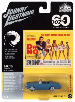 Johnny Lightning 1:64 James Bond 1962 Sunbeam Alpine - Dr No (60 Anni Di Bond) - Immagine 1 di 3