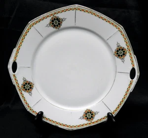 Plato de porcelana doble mango WEIMAR Alemania 10" años 20 marca verde - Imagen 1 de 6