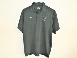 UNDER ARMOUR Heat Gear Polo T Shirt Men Gray Sz L Moisture Wicking Technology - Picture 1 of 9