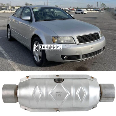 2.5" In/Out Catalytic Converter Stainless Steel Weld-On For Audi A3 A4 A5 Q3 Q5 - Image 1 of 4