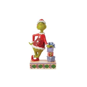 Jim Shore Grinch Leaning on Presents Figurine 6015218 2024 Intro - Picture 1 of 5