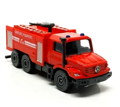 Majorette Mercedes Benz Zetros Sapaurs Pompiers France Fire Truck 1/87 (3") - Image 1 of 4