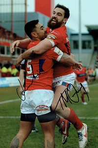 Tyrone McCARTHY & Ken SIO Signed Hull KR RUGBY Autograph 12x8 Photo + Dealer COA - Imagen 1 de 1