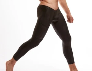 N2N Bodywear Men's Liquid Skin Tights, Size M Black NWT - Picture 1 of 5