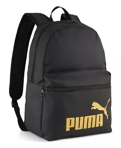 PUMA Phase Backpack Rucksack Rucksack Puma Black - Gold - No. 1 Logo schwarz Neu - Bild 1 von 1