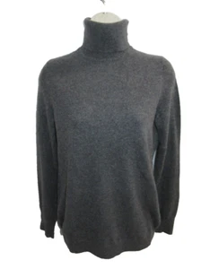 Talbots 100% Cashmere Gray Turtleneck Sweater Size M - Picture 1 of 4