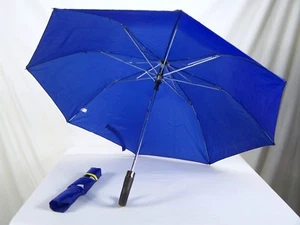 3M Grip Umbrella Blue 35" NEW with Sleeve Unisex Solid Print Sun Rain Protector - Picture 1 of 7