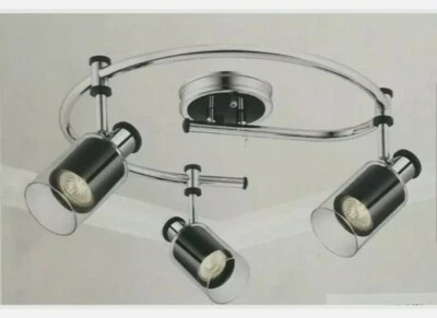 Luz de techo direccional de 3 luces Hampton Bay 977 953 Midnite, pista espiral 50 W  Foto 1 de 4