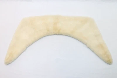 Винтажный белый норковый воротник прикрепляемый Snap-on 25" - Изображение 1 из 4