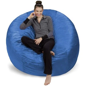 Sofa Sack Bean Bag Chair Cover, 6-Feet, Royal Blue 6 ft Sack - Picture 1 of 4