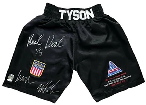 Mike Tyson Signed Inscribed Iron Trunks vs. Holyfield #D/58 JSA COA "Tyson Vs." - Picture 1 of 10