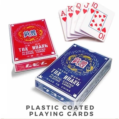2 Pack Playing Cards Traditional Plastic Coated Deck Professional Tun Huang Game - Image 1 of 4