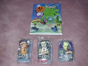 Burger King Universal Monsters SEALED Wolfman Dracula Frankenstein +Booklet 1997 - Picture 1 of 11