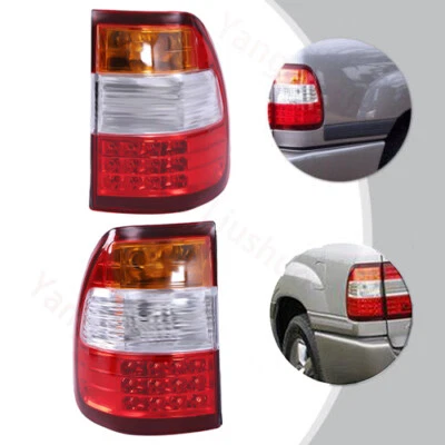 Left+Right Tail Lights Outer LED Brake Lamps For Toyota Land Cruiser 1998-2007 Foto 1 de 4