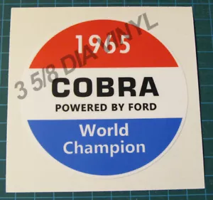 SHELBY AMERICAN INC 1965 COBRA WORLD CHAMPION VINYL STICKER DECAL - SCCA-RACING - Picture 1 of 3