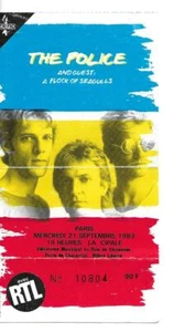 RARE / TICKET BILLET DE CONCERT - THE POLICE STING LIVE A PARIS ( FRANCE ) 1983 - Bild 1 von 2