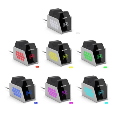 Charging Stand with RGB Lights Charger For PS5/P5 Elite Wireless Controller - Image 1 of 4