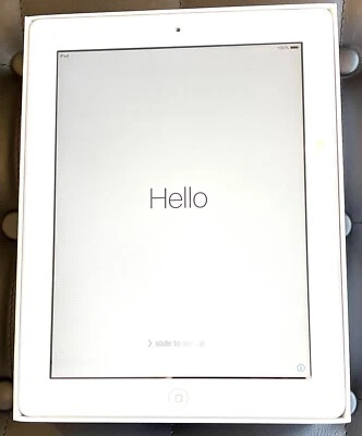 APPLE IPAD 2 32GB MODEL A1395 WI-FI WHITE SILVER BACK ORIG BOX FACTORY SETTINGS - Image 1 of 4