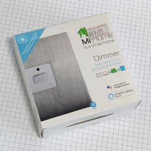 Energenie MiHome - Smart Light Switch/Dimmer (brushed steel) [MIHO077] Alexa - Afbeelding 1 van 2