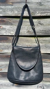 BREE ☆ Umhängetasche ☆ Echtes Leder ☆ Schwarz ☆ Vintage - Bild 1 von 9