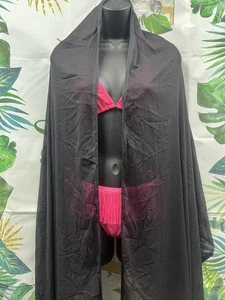 Versatile Multi way wear scarf shawl wrap one size Black Beach Party Oversiz - Picture 1 of 5