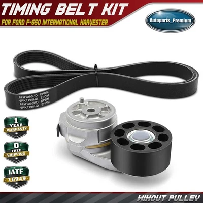 2x Kit de componentes de transmisión por correa serpentina para cosechadora internacional Ford F-650 Foto 1 de 4