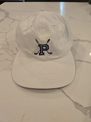 复古 Nwt Polo 高尔夫 Ralph Lauren 帽子刺绣 P 带交叉高尔夫球杆 — 第 1/4 张图片