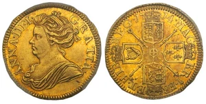 GREAT BRITAIN. Anne. 1714 AV Half-Guinea. PCGS AU58 S-3575; Fr.-323. - Picture 1 of 2