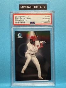 ELLY DE LA CRUZ 2023 BOWMAN CHROME SPOTLIGHTS PSA 10 Reds Bs8 - Picture 1 of 1