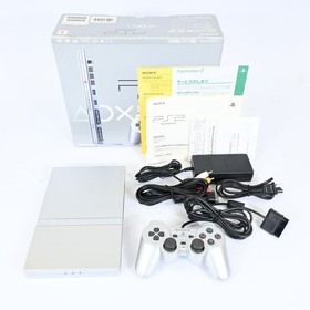 Sony PlayStation 2 PS2 Slim Silver Console SCPH-75000 Boxed Tested