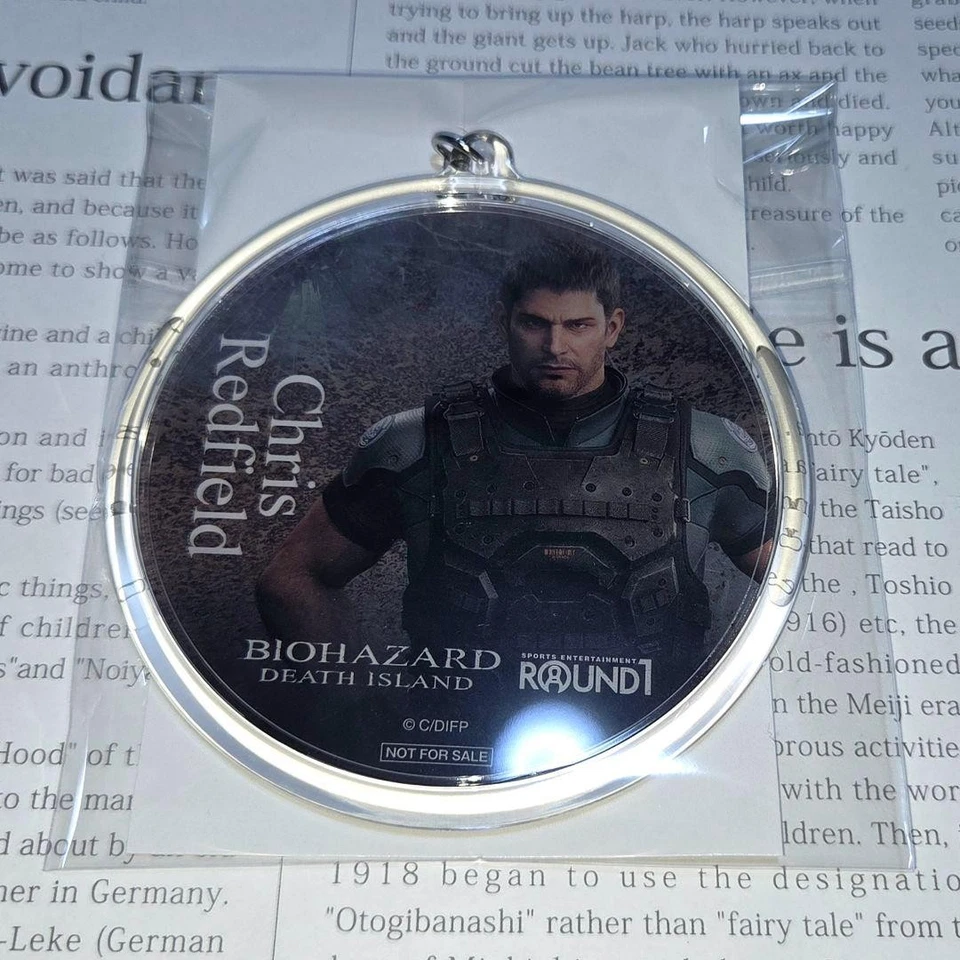 Biohazard Death Island Chris Redfield Acrylic Keychain Round1 Japan Exclusive - Image 1 of 1