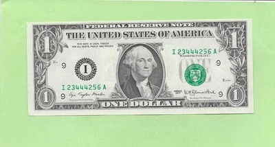 1977 ..UNCIRC $1  I 2344 4256 A  .... 1977  $1  I-A    NICE NOTE        FRN - Image 1 of 2