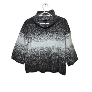 Marmor Ombre gesprenkelter Baumwollpullover Wasserfallausschnitt Damen Large modern kuschelig - Bild 1 von 9