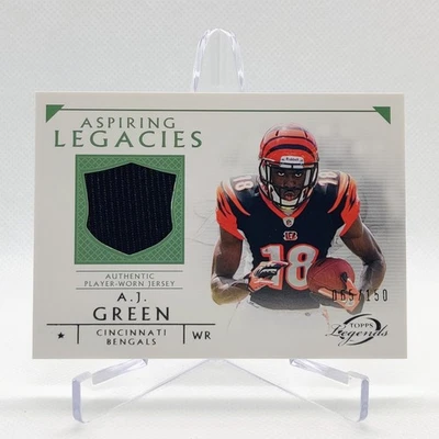 2011 Topps Legends Aspiring Legacies AJ Green RC 065/150 Player Worn Bengals - Image 1 of 2