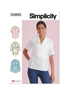 SIMPLICITY Schnittmuster 9889 Misses Damen Ladies Bluse 4-12 BLITZPREISE - Bild 1 von 7