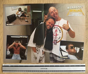 Kerrang Centre Poster - Metallica Lars Ulrich James Hetfield Kirk Hammett - Picture 1 of 2