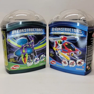 ReKonstructors Shadow & Tempest K'nex Complete 2003 Robot Helicopter Dragonfly - Image 1 of 4