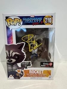 BRADLEY COOPER SIGNED ROCKET RACOON FUNKO POP 210 GAMESTOP EXCL BECKETT BAS COA - Picture 1 of 7